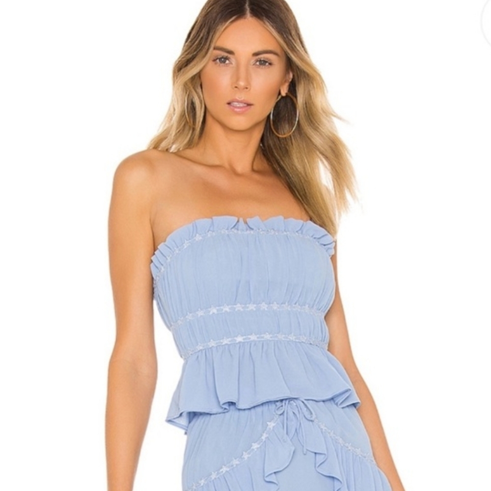 Lovers + Friends Holly top in Powder‎ Blue
